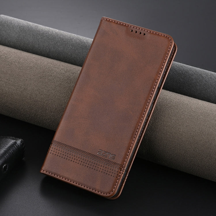 For Xiaomi 14 Ultra AZNS Magnetic Calf Texture Flip Leather Phone Case(Dark Brown) - 14 Ultra Cases by AZNS | Online Shopping South Africa | PMC Jewellery | Buy Now Pay Later Mobicred