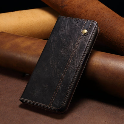 For vivo S18 Oil Wax Crazy Horse Texture Leather Phone Case(Black) - S18 Cases by PMC Jewellery | Online Shopping South Africa | PMC Jewellery | Buy Now Pay Later Mobicred