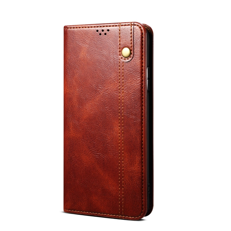 For Honor Magic6 Pro Oil Wax Crazy Horse Texture Leather Phone Case(Brown) - Honor Cases by PMC Jewellery | Online Shopping South Africa | PMC Jewellery | Buy Now Pay Later Mobicred