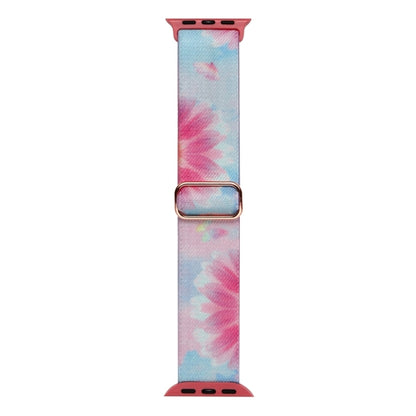 For Apple Watch Ultra 2 49mm Painted Pattern Nylon Replacement Watch Band(Flower Butterfly) - Watch Bands by PMC Jewellery | Online Shopping South Africa | PMC Jewellery | Buy Now Pay Later Mobicred