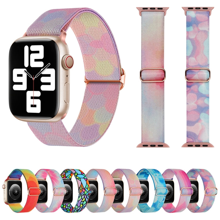 For Apple Watch Ultra 49mm Painted Pattern Nylon Replacement Watch Band(Liquid Colorful) - Watch Bands by PMC Jewellery | Online Shopping South Africa | PMC Jewellery | Buy Now Pay Later Mobicred