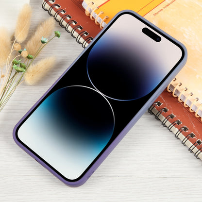 For iPhone 15 Pro Gradient Silicone Shockproof Magsafe Phone Case with Lens Film(Grey Purple) - iPhone 15 Pro Cases by PMC Jewellery | Online Shopping South Africa | PMC Jewellery