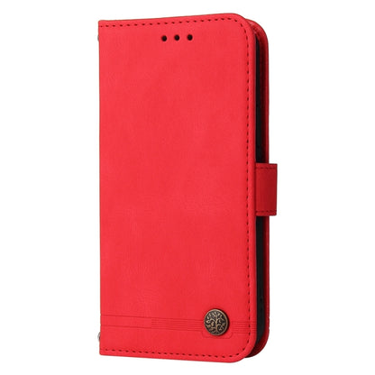 For Google Pixel 9 Skin Feel Life Tree Metal Button Leather Phone Case(Red) - Google Cases by PMC Jewellery | Online Shopping South Africa | PMC Jewellery | Buy Now Pay Later Mobicred