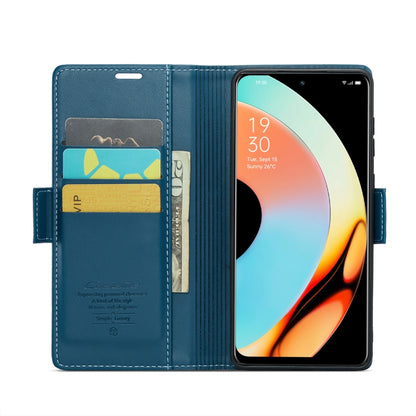 For Realme 10 Pro 5G CaseMe 023 Butterfly Buckle Litchi Texture RFID Anti-theft Leather Phone Case(Blue) - Realme Cases by CaseMe | Online Shopping South Africa | PMC Jewellery | Buy Now Pay Later Mobicred