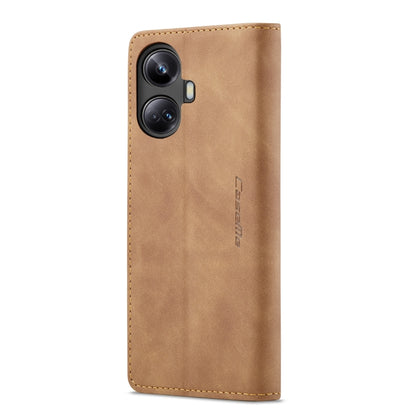 For Realme 10 Pro+ CaseMe 013 Multifunctional Horizontal Flip Leather Phone Case(Brown) - Realme Cases by CaseMe | Online Shopping South Africa | PMC Jewellery | Buy Now Pay Later Mobicred