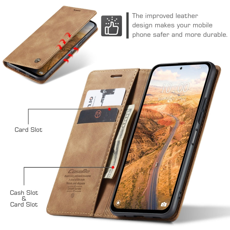 For Xiaomi Redmi Note 13 5G CaseMe 013 Multifunctional Horizontal Flip Leather Phone Case(Brown) - Xiaomi Cases by CaseMe | Online Shopping South Africa | PMC Jewellery | Buy Now Pay Later Mobicred