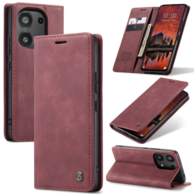 For Xiaomi Redmi Note 13 Pro 4G CaseMe 013 Multifunctional Horizontal Flip Leather Phone Case(Wine Red) - Xiaomi Cases by CaseMe | Online Shopping South Africa | PMC Jewellery | Buy Now Pay Later Mobicred