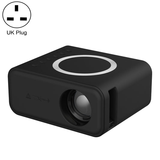 T300S 320x240 24ANSI Lumens Mini LCD Projector Supports Wired & Wireless Same Screen, Specification:UK Plug(Black) - Mini Projector by PMC Jewellery | Online Shopping South Africa | PMC Jewellery | Buy Now Pay Later Mobicred