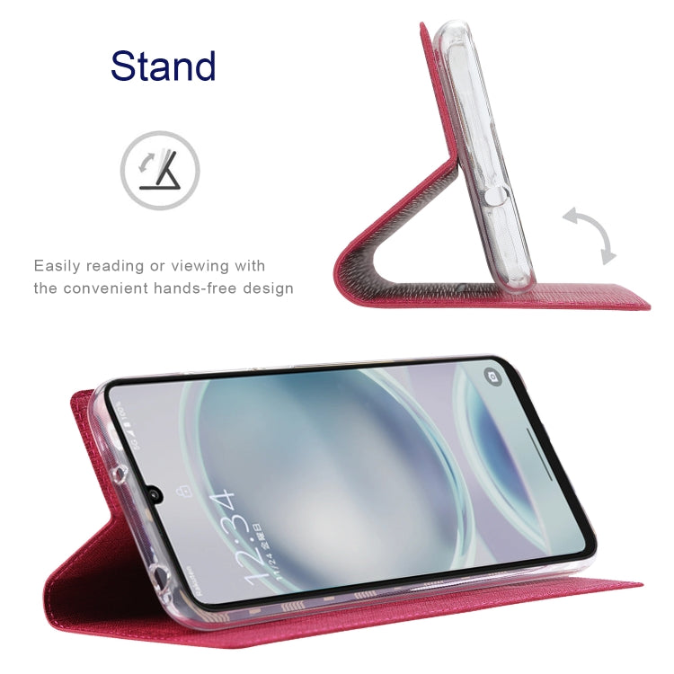 For Sharp Aquos Sense8 ViLi DMX Series Shockproof TPU + PU Leather Magnetic Attraction Horizontal Flip Case(Rose Red) - More Brand by ViLi | Online Shopping South Africa | PMC Jewellery | Buy Now Pay Later Mobicred