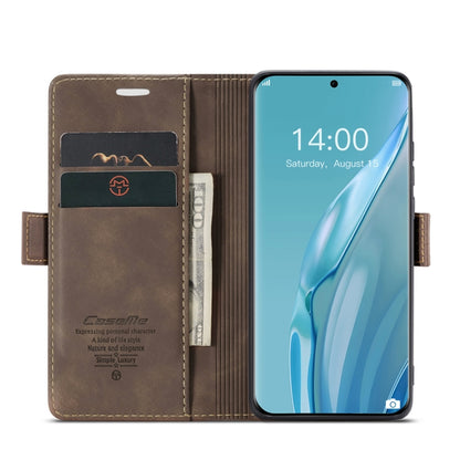 For Huawei P60 Art CaseMe 013 Multifunctional Horizontal Flip Leather Phone Case(Coffee) - Huawei Cases by CaseMe | Online Shopping South Africa | PMC Jewellery | Buy Now Pay Later Mobicred