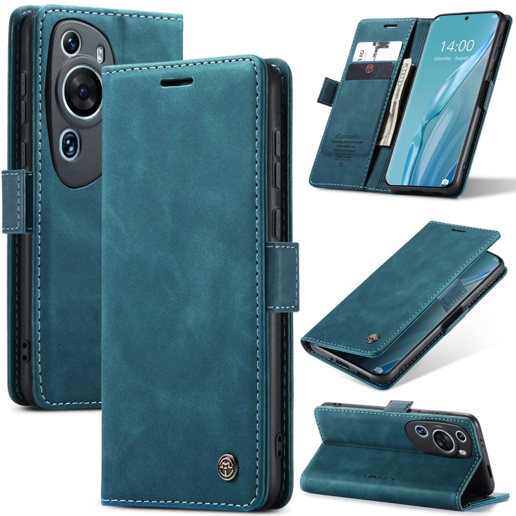 For Huawei P60 Art CaseMe 013 Multifunctional Horizontal Flip Leather Phone Case(Blue) - Huawei Cases by CaseMe | Online Shopping South Africa | PMC Jewellery | Buy Now Pay Later Mobicred