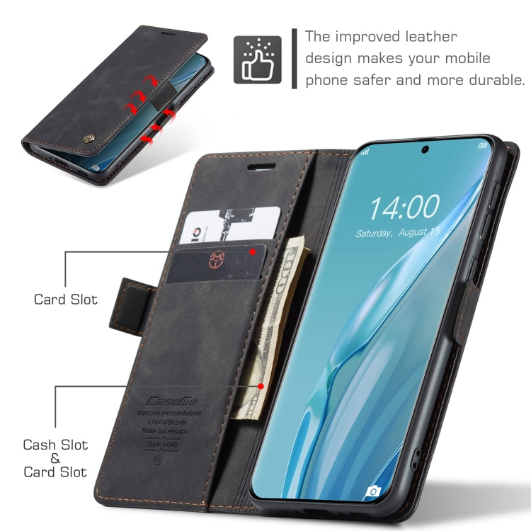 For Huawei P60 Art CaseMe 013 Multifunctional Horizontal Flip Leather Phone Case(Black) - Huawei Cases by CaseMe | Online Shopping South Africa | PMC Jewellery | Buy Now Pay Later Mobicred