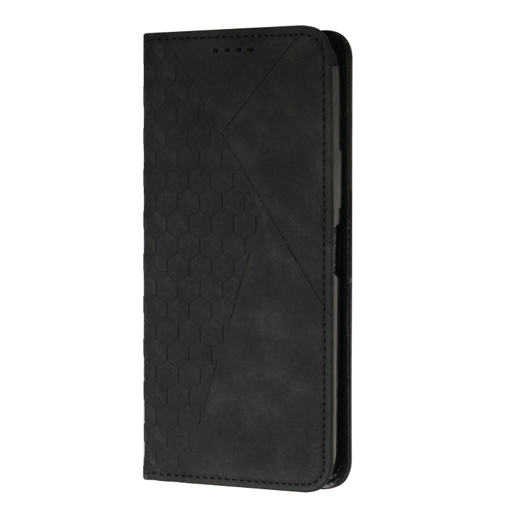 For OPPO A1 5G/A98/F23 5G Diamond Splicing Skin Feel Magnetic Leather Phone Case(Black) - OPPO Cases by PMC Jewellery | Online Shopping South Africa | PMC Jewellery