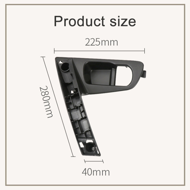 For Nissan Qashqai Left-Drive Car Door Inside Handle Base Bracket, Type:Base Right(Black) - Door Handles by PMC Jewellery | Online Shopping South Africa | PMC Jewellery | Buy Now Pay Later Mobicred