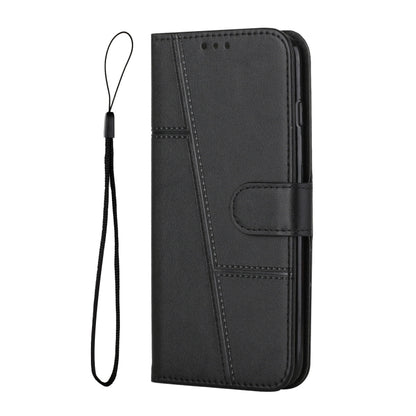 For OPPO Reno10 5G Global/Reno10 Pro 5G Global Stitching Calf Texture Buckle Leather Phone Case(Black) - OPPO Cases by PMC Jewellery | Online Shopping South Africa | PMC Jewellery