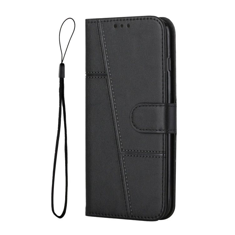 For Xiaomi Redmi K70E Stitching Calf Texture Buckle Leather Phone Case(Black) - K70E Cases by PMC Jewellery | Online Shopping South Africa | PMC Jewellery | Buy Now Pay Later Mobicred