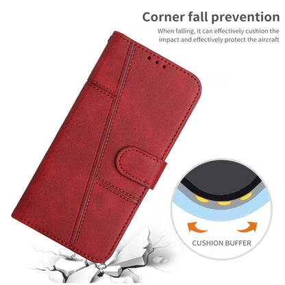 For Xiaomi Redmi K70 / K70 Pro Stitching Calf Texture Buckle Leather Phone Case(Red) - K70 Pro Cases by PMC Jewellery | Online Shopping South Africa | PMC Jewellery | Buy Now Pay Later Mobicred