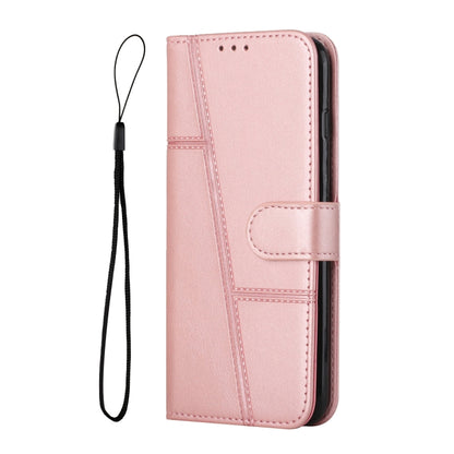 For Xiaomi Redmi Note 13 4G Global Stitching Calf Texture Buckle Leather Phone Case(Rose Gold) - Note 13 Cases by PMC Jewellery | Online Shopping South Africa | PMC Jewellery | Buy Now Pay Later Mobicred