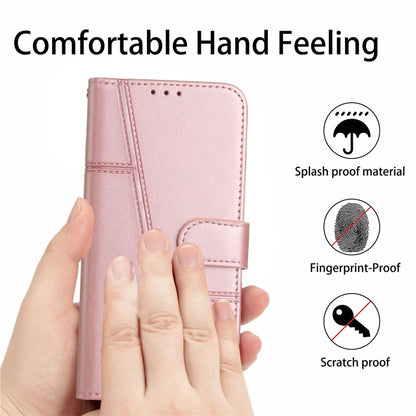 For Xiaomi Redmi Note 13 4G Global Stitching Calf Texture Buckle Leather Phone Case(Rose Gold) - Note 13 Cases by PMC Jewellery | Online Shopping South Africa | PMC Jewellery | Buy Now Pay Later Mobicred