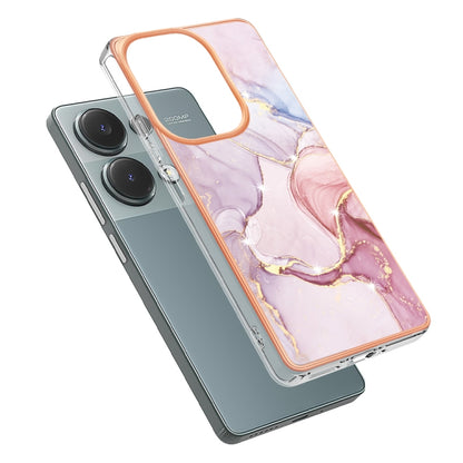 For Xiaomi Redmi Note 13 Pro 4G Global Electroplating Marble Dual-side IMD Phone Case(Rose Gold 005) - Note 13 Pro Cases by PMC Jewellery | Online Shopping South Africa | PMC Jewellery | Buy Now Pay Later Mobicred