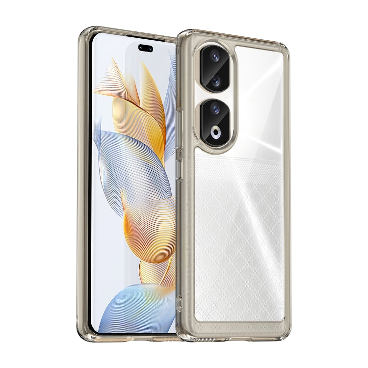 For Honor 80 Pro Colorful Series Acrylic Hybrid TPU Phone Case(Transparent Grey) - Honor Cases by PMC Jewellery | Online Shopping South Africa | PMC Jewellery | Buy Now Pay Later Mobicred