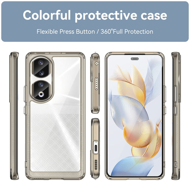 For Honor 80 Pro Colorful Series Acrylic Hybrid TPU Phone Case(Transparent Grey) - Honor Cases by PMC Jewellery | Online Shopping South Africa | PMC Jewellery | Buy Now Pay Later Mobicred