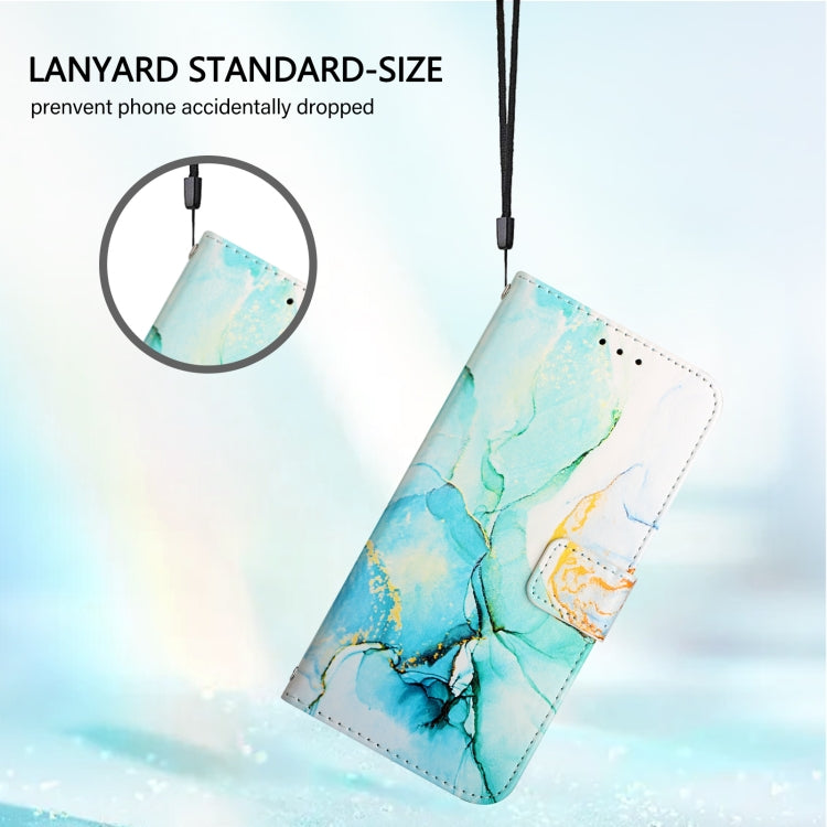 For iPhone SE 2024 PT003 Marble Pattern Flip Leather Phone Case(Green LS003) - More iPhone Cases by PMC Jewellery | Online Shopping South Africa | PMC Jewellery | Buy Now Pay Later Mobicred