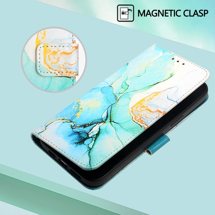 For iPhone SE 2024 PT003 Marble Pattern Flip Leather Phone Case(Green LS003) - More iPhone Cases by PMC Jewellery | Online Shopping South Africa | PMC Jewellery | Buy Now Pay Later Mobicred