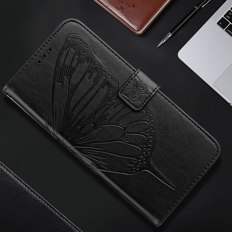 For iPhone 16 Pro Max Embossed Butterfly Leather Phone Case(Black) - iPhone 16 Pro Max Cases by PMC Jewellery | Online Shopping South Africa | PMC Jewellery | Buy Now Pay Later Mobicred