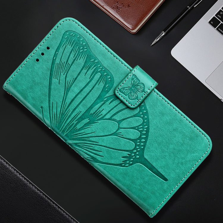 For iPhone 16 Pro Max Embossed Butterfly Leather Phone Case(Green) - iPhone 16 Pro Max Cases by PMC Jewellery | Online Shopping South Africa | PMC Jewellery | Buy Now Pay Later Mobicred