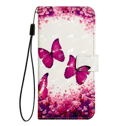 For iPhone SE 2024 3D Painting Horizontal Flip Leather Phone Case(Rose Butterfly) - More iPhone Cases by PMC Jewellery | Online Shopping South Africa | PMC Jewellery | Buy Now Pay Later Mobicred