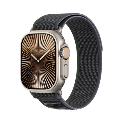 For Apple Watch 10 46mm DUX DUCIS YJ Series Nylon Watch Band(Blue Black) - Watch Bands by DUX DUCIS | Online Shopping South Africa | PMC Jewellery | Buy Now Pay Later Mobicred