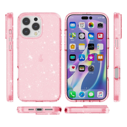 For iPhone 16 Pro Max Shockproof Terminator Glitter Powder Phone Case(Pink) - iPhone 16 Pro Max Cases by PMC Jewellery | Online Shopping South Africa | PMC Jewellery | Buy Now Pay Later Mobicred