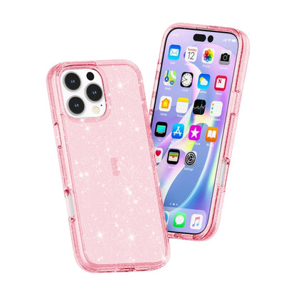 For iPhone 16 Pro Max Shockproof Terminator Glitter Powder Phone Case(Pink) - iPhone 16 Pro Max Cases by PMC Jewellery | Online Shopping South Africa | PMC Jewellery | Buy Now Pay Later Mobicred