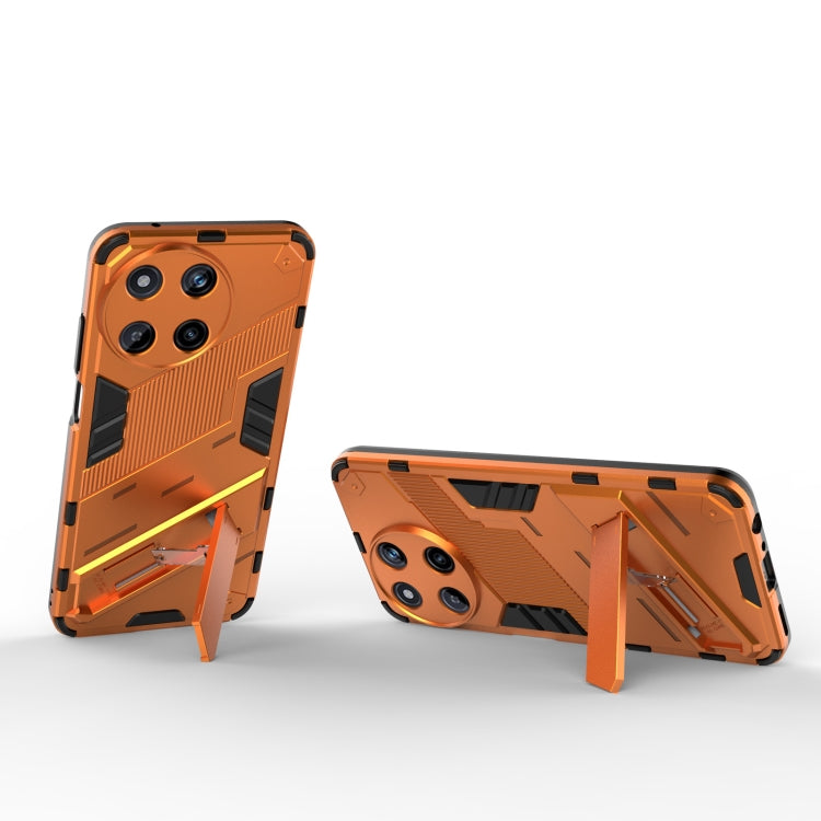 For Realme 11 4G Global Punk Armor 2 in 1 PC + TPU Phone Case with Holder(Orange) - Realme Cases by PMC Jewellery | Online Shopping South Africa | PMC Jewellery | Buy Now Pay Later Mobicred