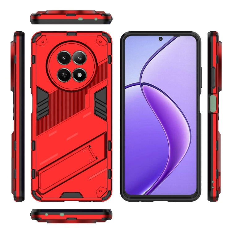 For Realme 12 5G Global Punk Armor 2 in 1 PC + TPU Phone Case with Holder(Red) - Realme Cases by PMC Jewellery | Online Shopping South Africa | PMC Jewellery