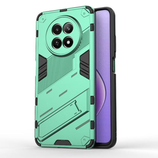 For Realme 12 5G Global Punk Armor 2 in 1 PC + TPU Phone Case with Holder(Green) - Realme Cases by PMC Jewellery | Online Shopping South Africa | PMC Jewellery | Buy Now Pay Later Mobicred