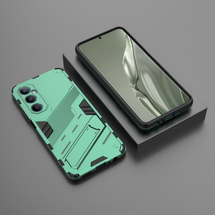 For Realme C65 4G Global Punk Armor 2 in 1 PC + TPU Phone Case with Holder(Green) - Realme Cases by PMC Jewellery | Online Shopping South Africa | PMC Jewellery | Buy Now Pay Later Mobicred