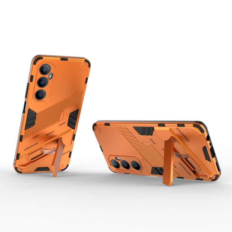 For Realme C65 4G Global Punk Armor 2 in 1 PC + TPU Phone Case with Holder(Orange) - Realme Cases by PMC Jewellery | Online Shopping South Africa | PMC Jewellery | Buy Now Pay Later Mobicred