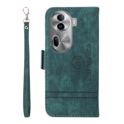 For OPPO Reno11 Pro 5G Global BETOPNICE Dual-side Buckle Leather Phone Case(Green) - Reno11 Pro Cases by BETOPNICE | Online Shopping South Africa | PMC Jewellery | Buy Now Pay Later Mobicred