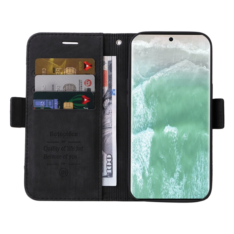 For OPPO Reno11 5G Global BETOPNICE Dual-side Buckle Leather Phone Case(Black) - Reno11 Cases by BETOPNICE | Online Shopping South Africa | PMC Jewellery | Buy Now Pay Later Mobicred