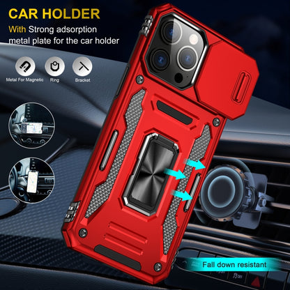 For iPhone 16 Pro Armor PC + TPU Camera Shield Phone Case(Red) - iPhone 16 Pro Cases by PMC Jewellery | Online Shopping South Africa | PMC Jewellery | Buy Now Pay Later Mobicred