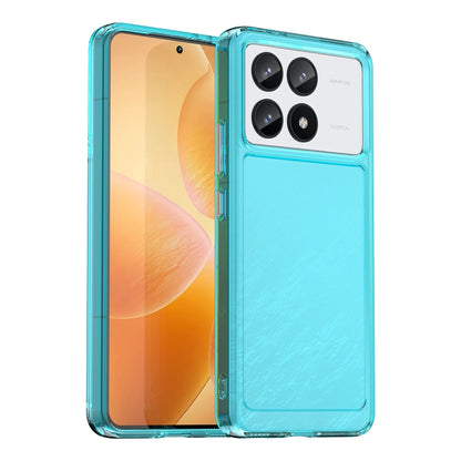 For Xiaomi Redmi K70 Candy Series TPU Phone Case(Transparent Blue) - K70 Cases by PMC Jewellery | Online Shopping South Africa | PMC Jewellery | Buy Now Pay Later Mobicred