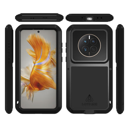 For Huawei Mate 50 LOVE MEI POWERFUL Metal Shockproof Life Waterproof Dustproof Phone Case(Black) - Huawei Cases by LOVE MEI | Online Shopping South Africa | PMC Jewellery