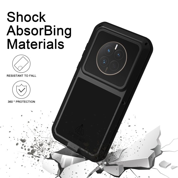 For Huawei P60 / P60 Pro / P60 Art LOVE MEI POWERFUL Metal Shockproof Life Waterproof Dustproof Phone Case(Silver) - Huawei Cases by LOVE MEI | Online Shopping South Africa | PMC Jewellery