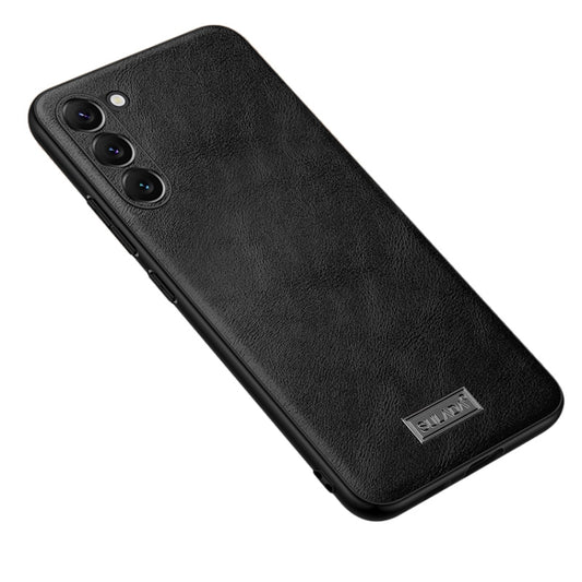 For Samsung Galaxy S24+ 5G SULADA Shockproof TPU Hybrid Handmade Leather Phone Case(Black) - Galaxy S24+ 5G Cases by SULADA | Online Shopping South Africa | PMC Jewellery | Buy Now Pay Later Mobicred