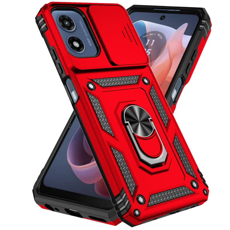 For Motorola Moto G Play 5G 2024 Sliding Camshield Holder Phone Case(Red) - Motorola Cases by PMC Jewellery | Online Shopping South Africa | PMC Jewellery | Buy Now Pay Later Mobicred