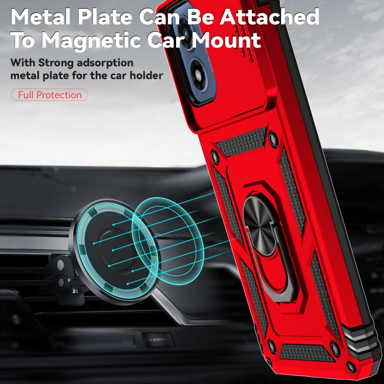 For Motorola Moto G Play 5G 2024 Sliding Camshield Holder Phone Case(Red) - Motorola Cases by PMC Jewellery | Online Shopping South Africa | PMC Jewellery | Buy Now Pay Later Mobicred