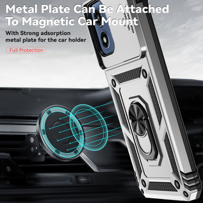 For Motorola Moto G Play 5G 2024 Sliding Camshield Holder Phone Case(Silver) - Motorola Cases by PMC Jewellery | Online Shopping South Africa | PMC Jewellery | Buy Now Pay Later Mobicred