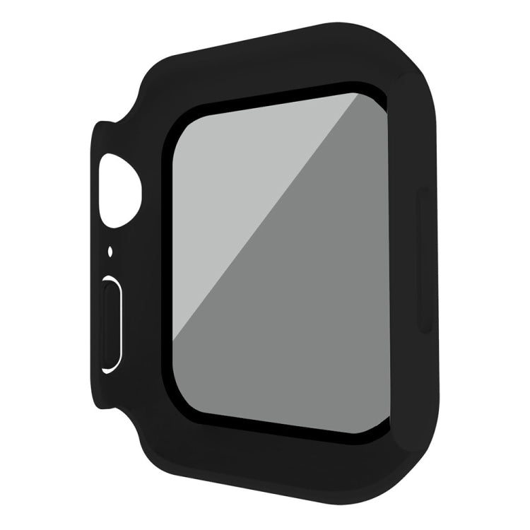 For Apple Watch Ultra 49mm Frosted PC + Anti-spy Tempered Film Integrated Watch Protective Case(Black) - Watch Cases by PMC Jewellery | Online Shopping South Africa | PMC Jewellery | Buy Now Pay Later Mobicred